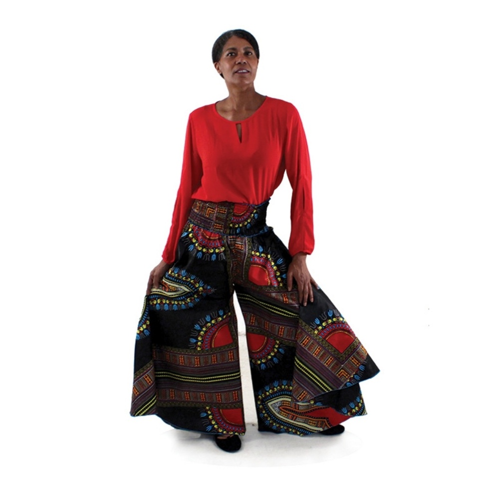 Traditional Print Gaucho Pants
